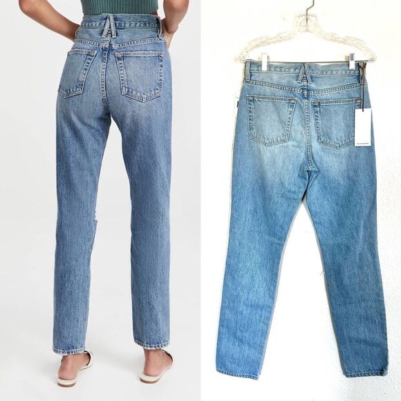 SLVRlake Roxy Slim Straight in Mind Made Up Distressed 25” - Picture 4 of 10